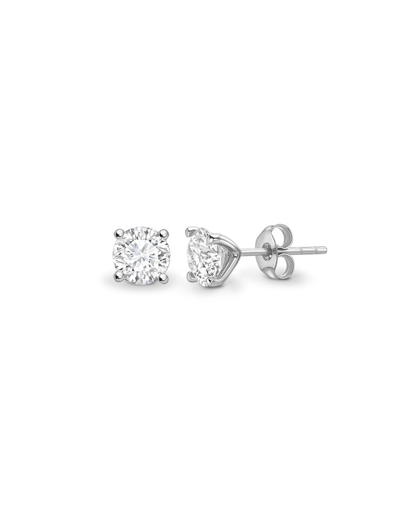 ORECCHINI IN ORO BIANCO 18K CON DIAMANTI NATURALI CERTIFICATI