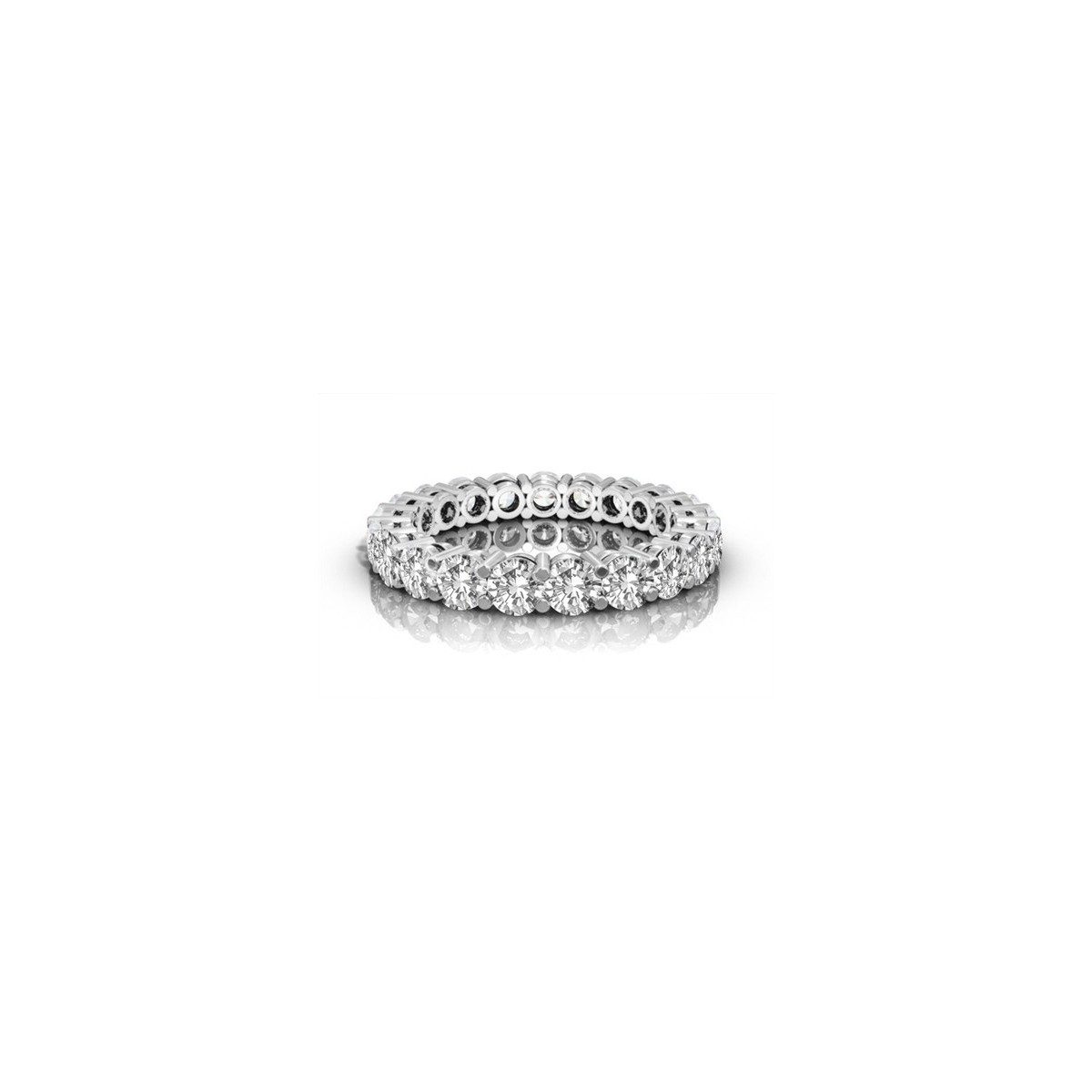 ANELLO ETERNITY IN ORO BIANCO 18K CON DIAMANTI NATURALI CERTIFICATI DGC