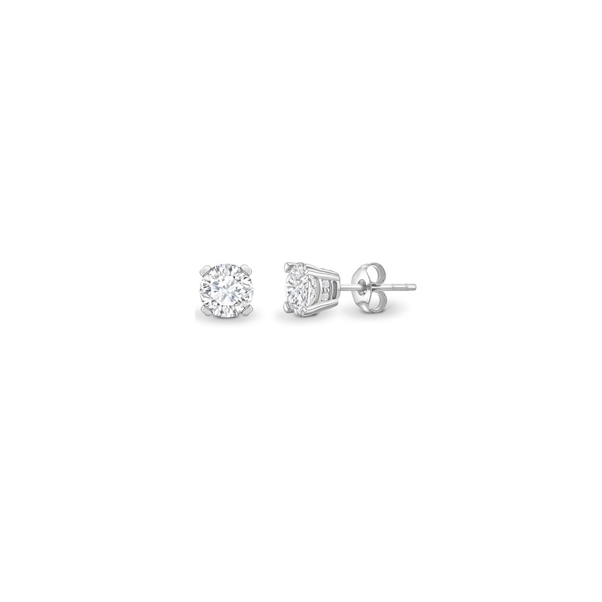 ORECCHINI IN ORO BIANCO 18K CON DIAMANTI NATURALI CERTIFICATI DGC