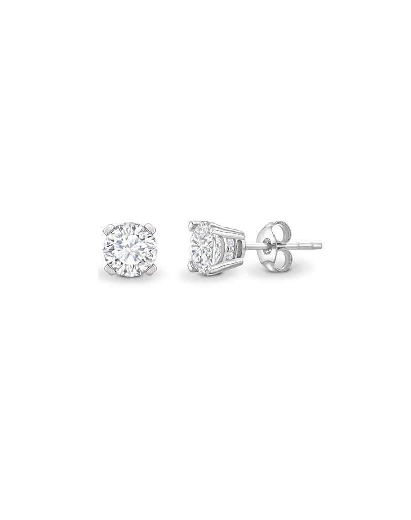 ORECCHINI IN ORO BIANCO 18K CON DIAMANTI NATURALI CERTIFICATI DGC
