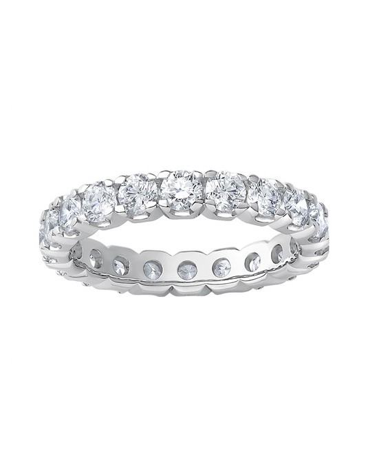 ANELLO ETERNITY IN ORO BIANCO 18K CON DIAMANTI NATURALI CERTIFICATI DGC