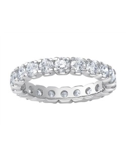 ANELLO ETERNITY IN ORO BIANCO 18K CON DIAMANTI NATURALI CERTIFICATI DGC