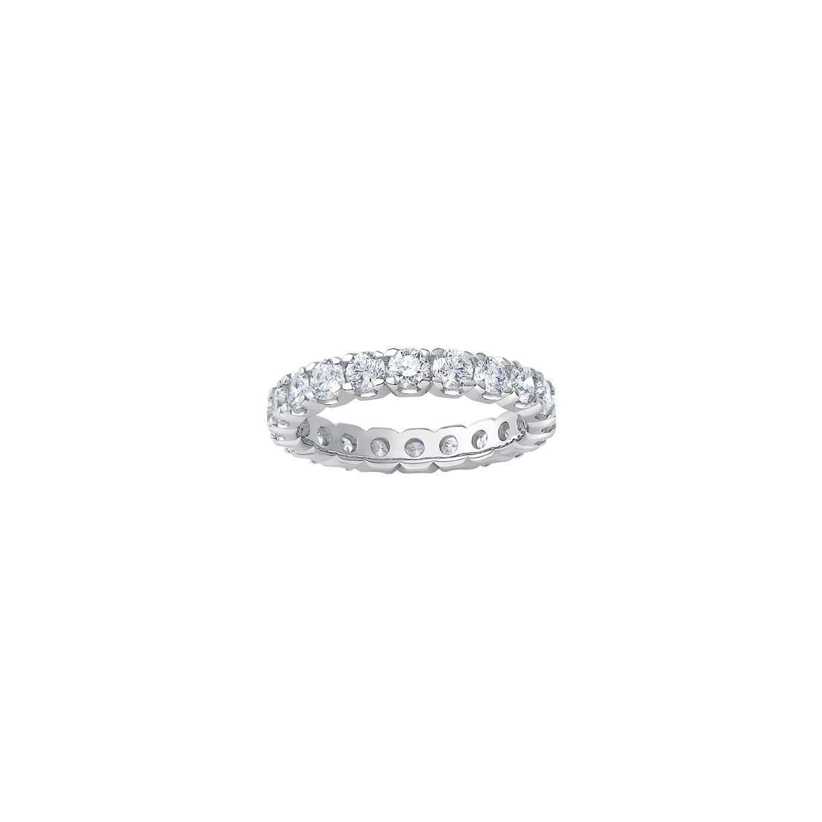 ANELLO ETERNITY IN ORO BIANCO 18K CON DIAMANTI NATURALI CERTIFICATI DGC