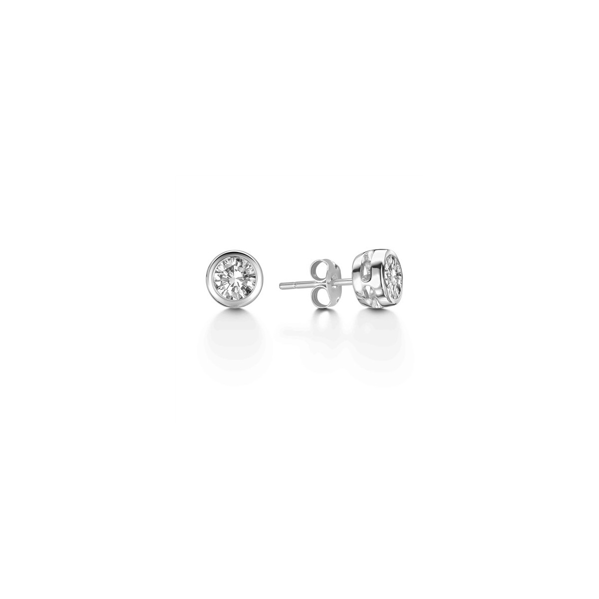 ORECCHINI IN ORO BIANCO 18K CON DIAMANTI NATURALI CERTIFICATI DGC