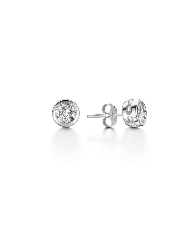 ORECCHINI IN ORO BIANCO 18K CON DIAMANTI NATURALI CERTIFICATI DGC