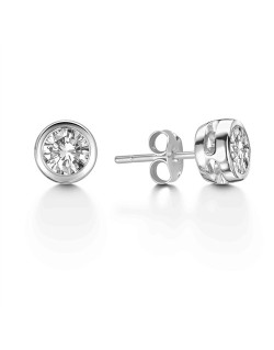 ORECCHINI IN ORO BIANCO 18K CON DIAMANTI NATURALI CERTIFICATI DGC