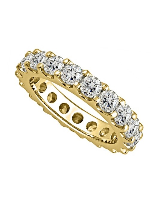 ANELLO ETERNITY IN ORO GIALLO 18K CON DIAMANTI NATURALI CERTIFICATI DGC