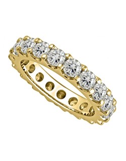 ANELLO ETERNITY IN ORO GIALLO 18K CON DIAMANTI NATURALI CERTIFICATI DGC