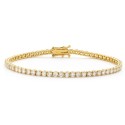 BRACCIALE TENNIS IN ORO GIALLO 18 K CON DIAMANTI NATURALI E VVS