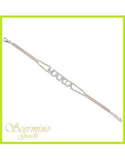 BRACCIALE MARIA IN ORO ROSA 18K CON DIAMANTI NATURALI E VVS