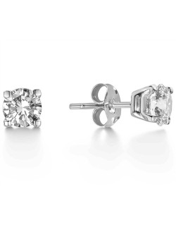ORECCHINI IN ORO BIANCO 18K CON DIAMANTI NATURALI CERTIFICATI DGC