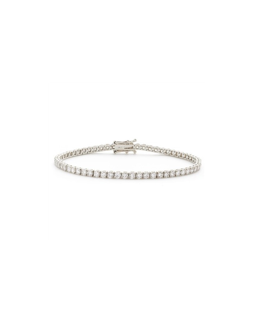 BRACCIALE TENNIS IN ORO BIANCO 18 K CON DIAMANTI NATURALI E VVS