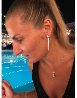 ORECCHINI PERSONALIZZATI IN ORO BIANCO 18K DIAMANTI CERTIFICATI