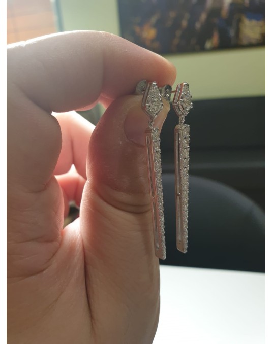 ORECCHINI PERSONALIZZATI IN ORO BIANCO 18K DIAMANTI CERTIFICATI