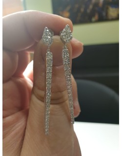 ORECCHINI PERSONALIZZATI IN ORO BIANCO 18K DIAMANTI CERTIFICATI