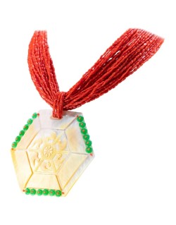 COLLANA DI CORALLO ROSSO MULTISTRATO CON PIETRE PREZIOSE