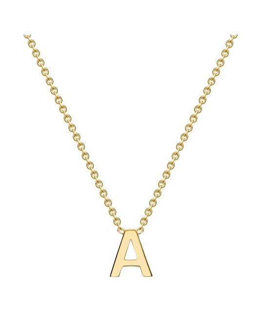 COLLANA PERSONALIZZATA CON LETTERA IN ORO GIALLO 18K