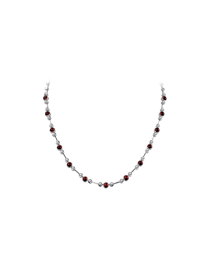 COLLIER IN ORO BIANCO CON RUBINI E DIAMANTI NATURALI CERTIFICATI