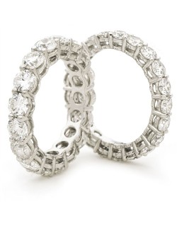 ANELLO ETERNITY IN ORO BIANCO 18K CON DIAMANTI NATURALI CERTIFICATI DGC