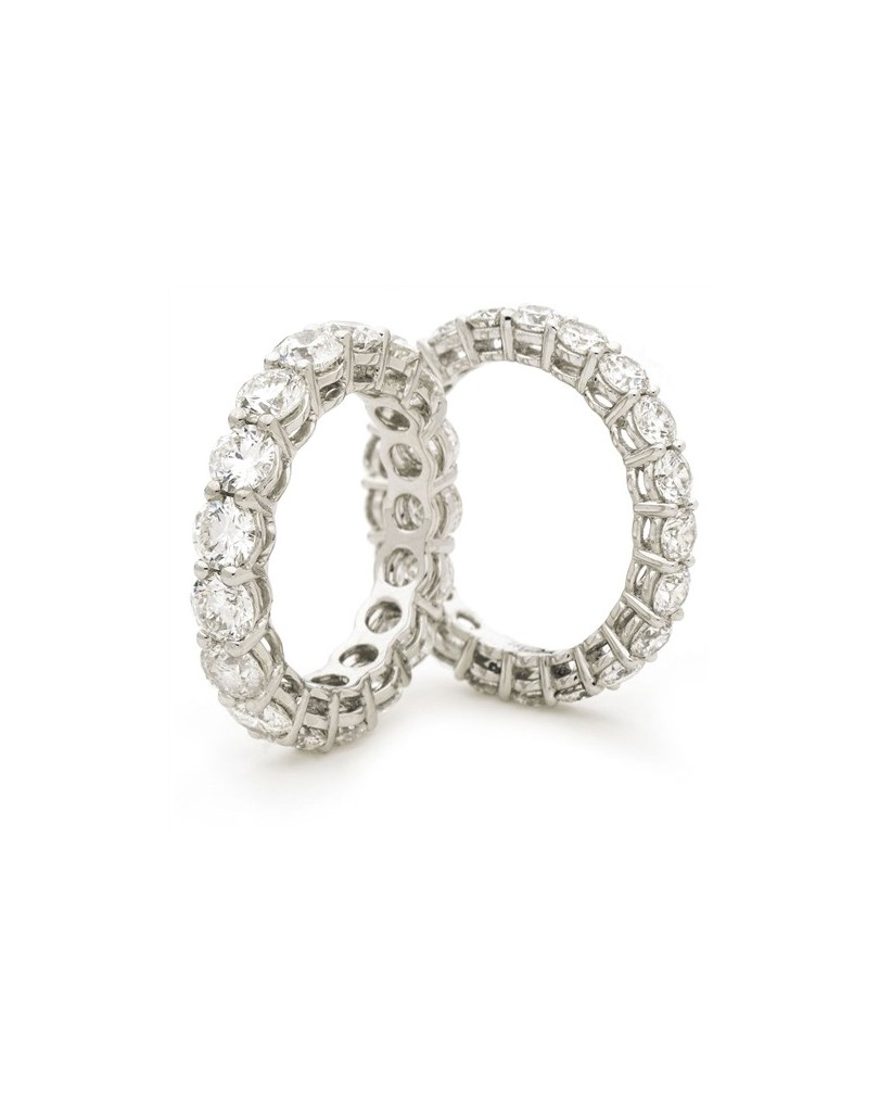 ANELLO ETERNITY IN ORO BIANCO 18K CON DIAMANTI NATURALI CERTIFICATI DGC