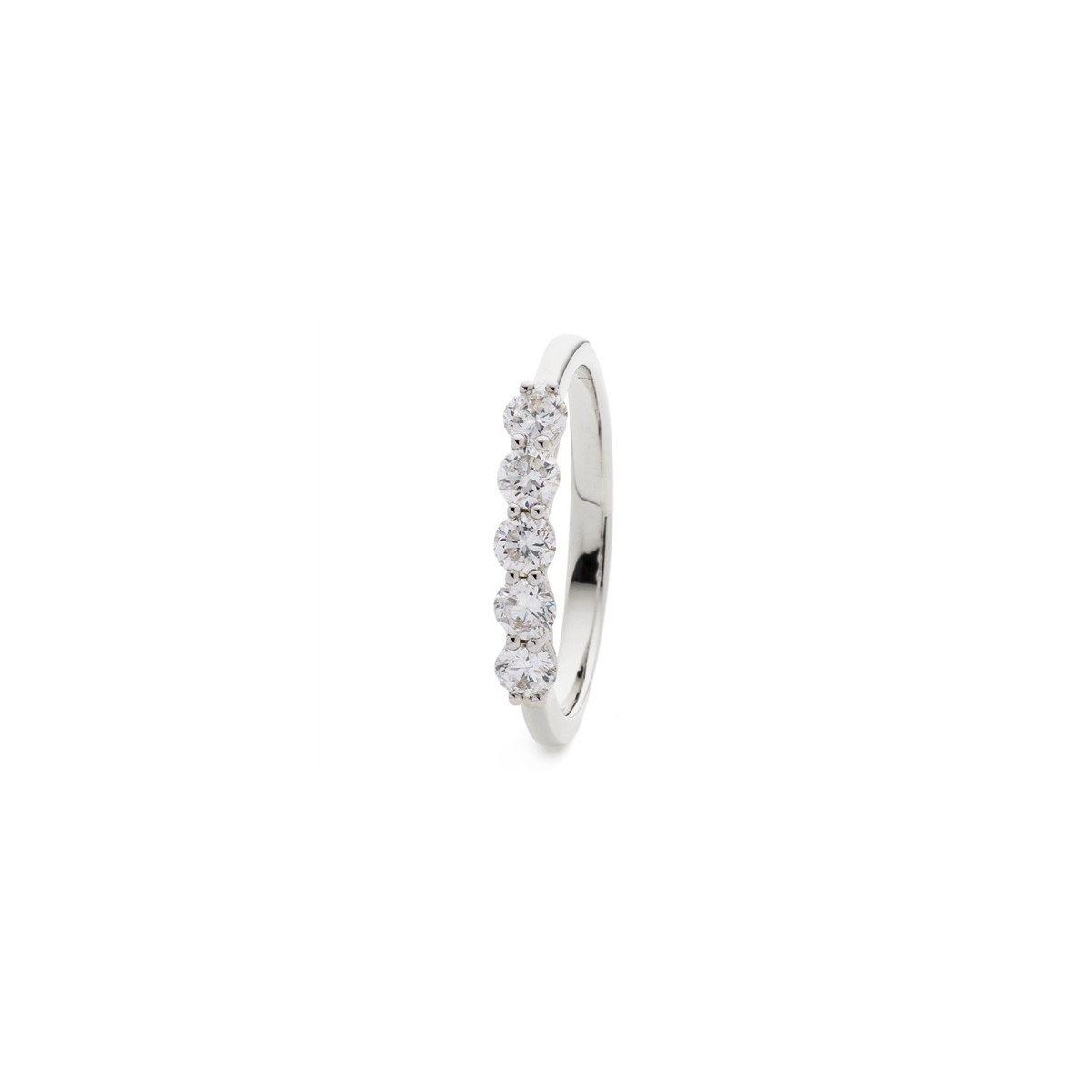 ANELLO RIVIERA IN ORO BIANCO 18K CON DIAMANTI NATURALI CERTIFICATI DGC
