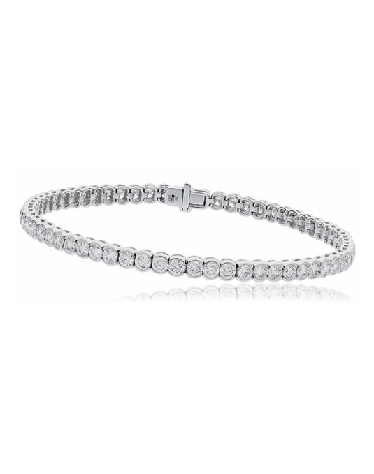 BRACCIALE TENNIS IN ORO BIANCO 18 K CON DIAMANTI NATURALI E VVS