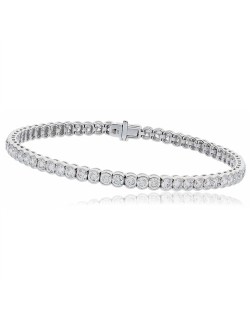 BRACCIALE TENNIS IN ORO BIANCO 18 K CON DIAMANTI NATURALI E VVS