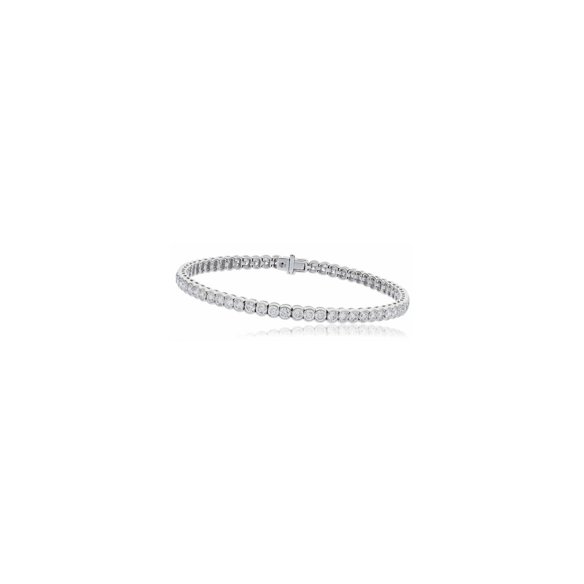BRACCIALE TENNIS IN ORO BIANCO 18 K CON DIAMANTI NATURALI E VVS
