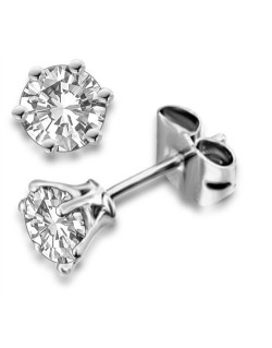 ORECCHINI IN ORO BIANCO 18K CON DIAMANTI NATURALI CERTIFICATI DGC