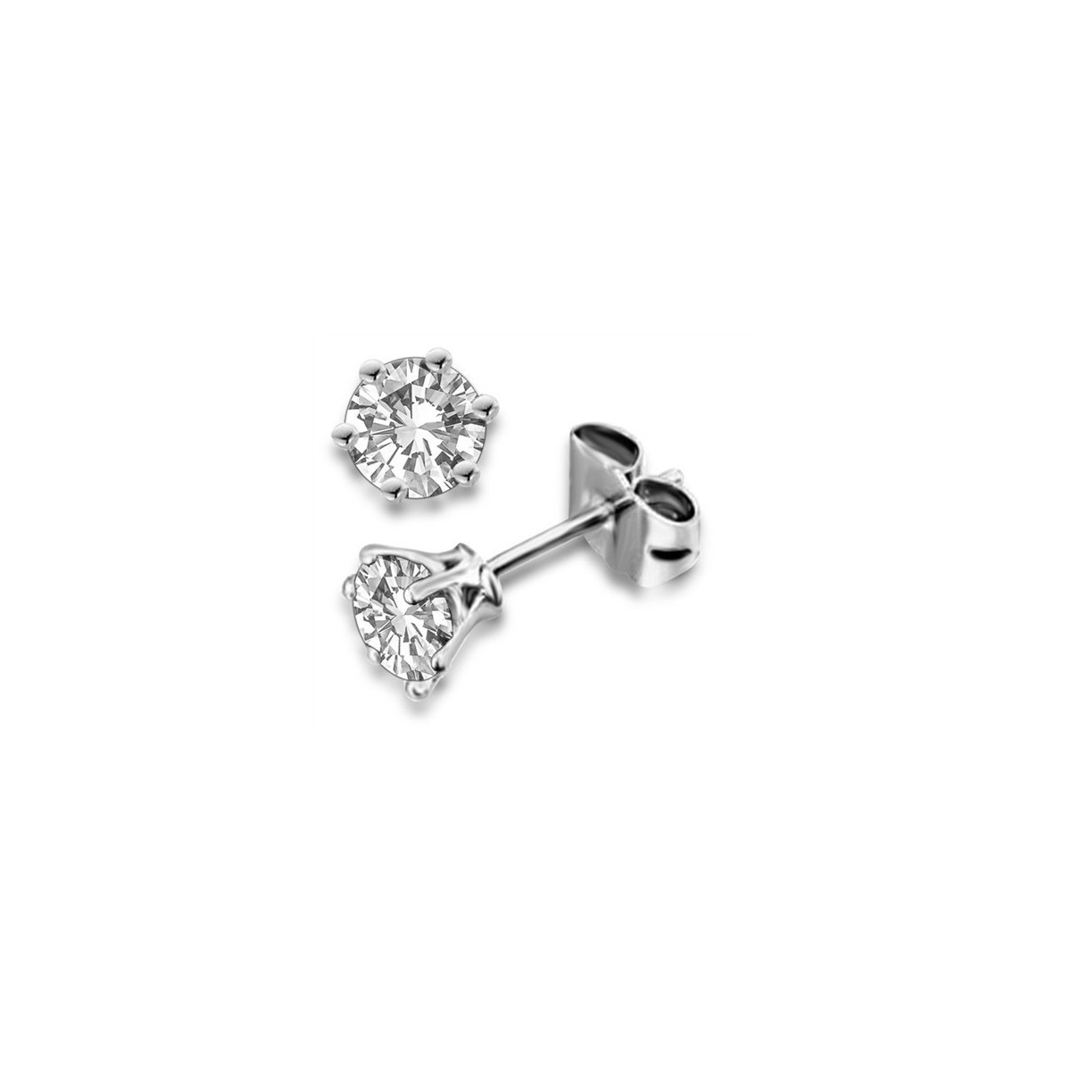 ORECCHINI IN ORO BIANCO 18K CON DIAMANTI NATURALI CERTIFICATI DGC