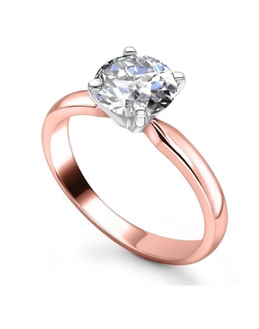 ANELLO SOLITARIO IN ORO ROSA 18K CON DIAMANTE CERTIFICATO