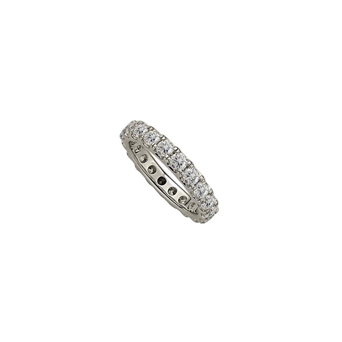 ANELLO ETERNITY IN ORO BIANCO 18K CON DIAMANTI NATURALI CERTIFICATI DGC