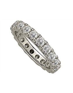 ANELLO ETERNITY IN ORO BIANCO 18K CON DIAMANTI NATURALI CERTIFICATI DGC