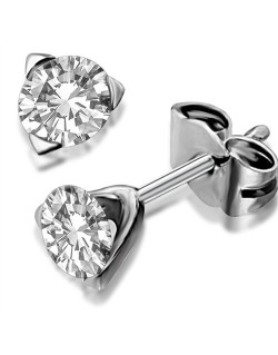 ORECCHINI IN ORO BIANCO 18K CON DIAMANTI NATURALI CERTIFICATI DGC