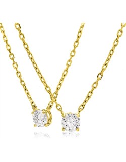 CIONDOLO PUNTO LUCE IN ORO GIALLO 18K CON DIAMANTE NATURALE CERTIFICATO
