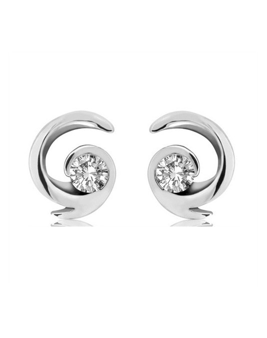 ORECCHINI FANTASIA IN ORO BIANCO 18K CON DIAMANTI