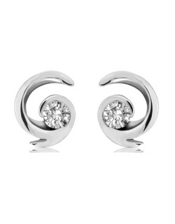 ORECCHINI FANTASIA IN ORO BIANCO 18K CON DIAMANTI