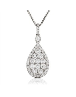 CIONDOLO FANTASIA IN ORO BIANCO 18K CON DIAMANTI NATURALI E VVS