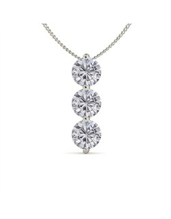 CIONDOLO TRILOGY IN ORO BIANCO 18K CON DIAMANTI NATURALI E VVS
