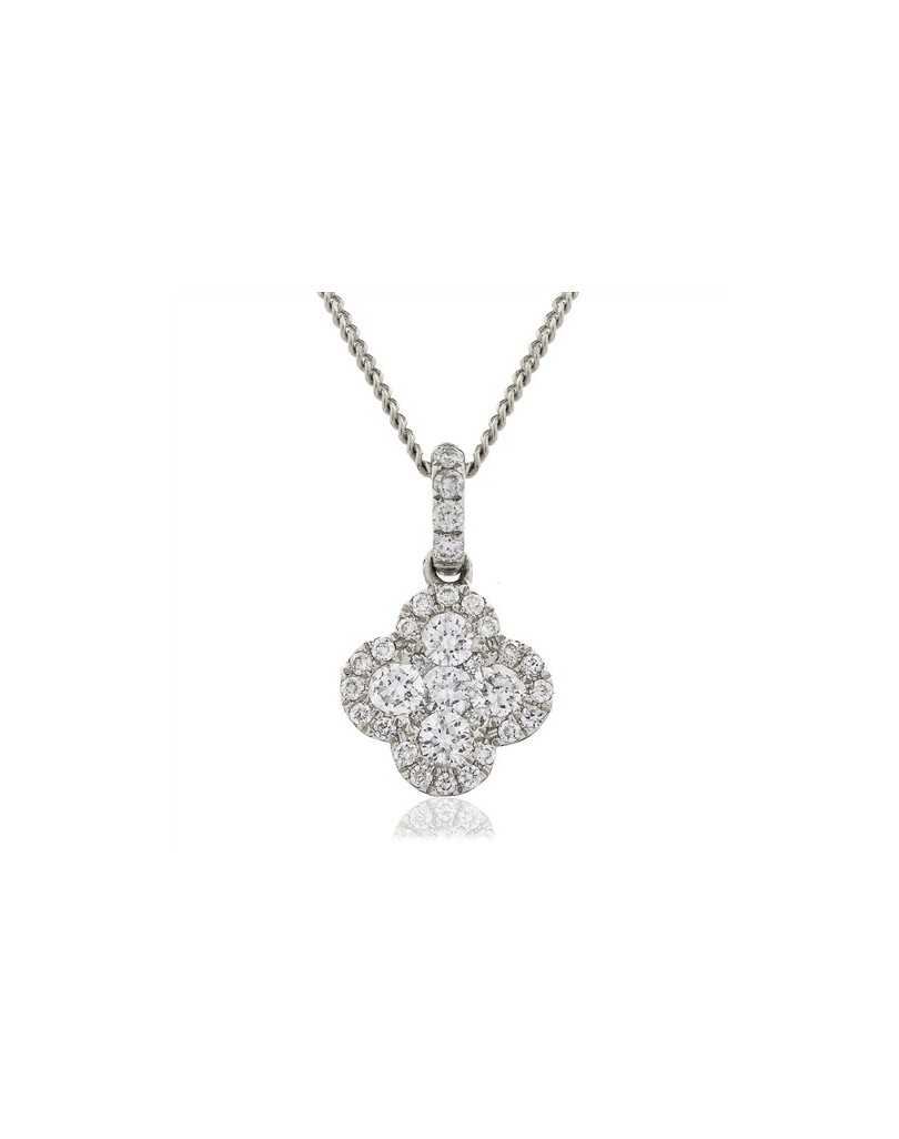 CIONDOLO FANTASIA IN ORO BIANCO 18K CON DIAMANTI NATURALI E VVS