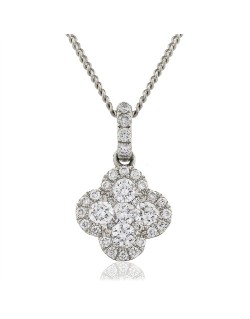 CIONDOLO FANTASIA IN ORO BIANCO 18K CON DIAMANTI NATURALI E VVS