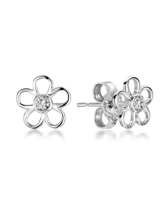 ORECCHINI FANTASIA IN ORO BIANCO 18K CON DIAMANTI