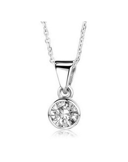 PUNTO LUCE IN ORO BIANCO 18K CON DIAMANTE NATURALE CERTIFICATO