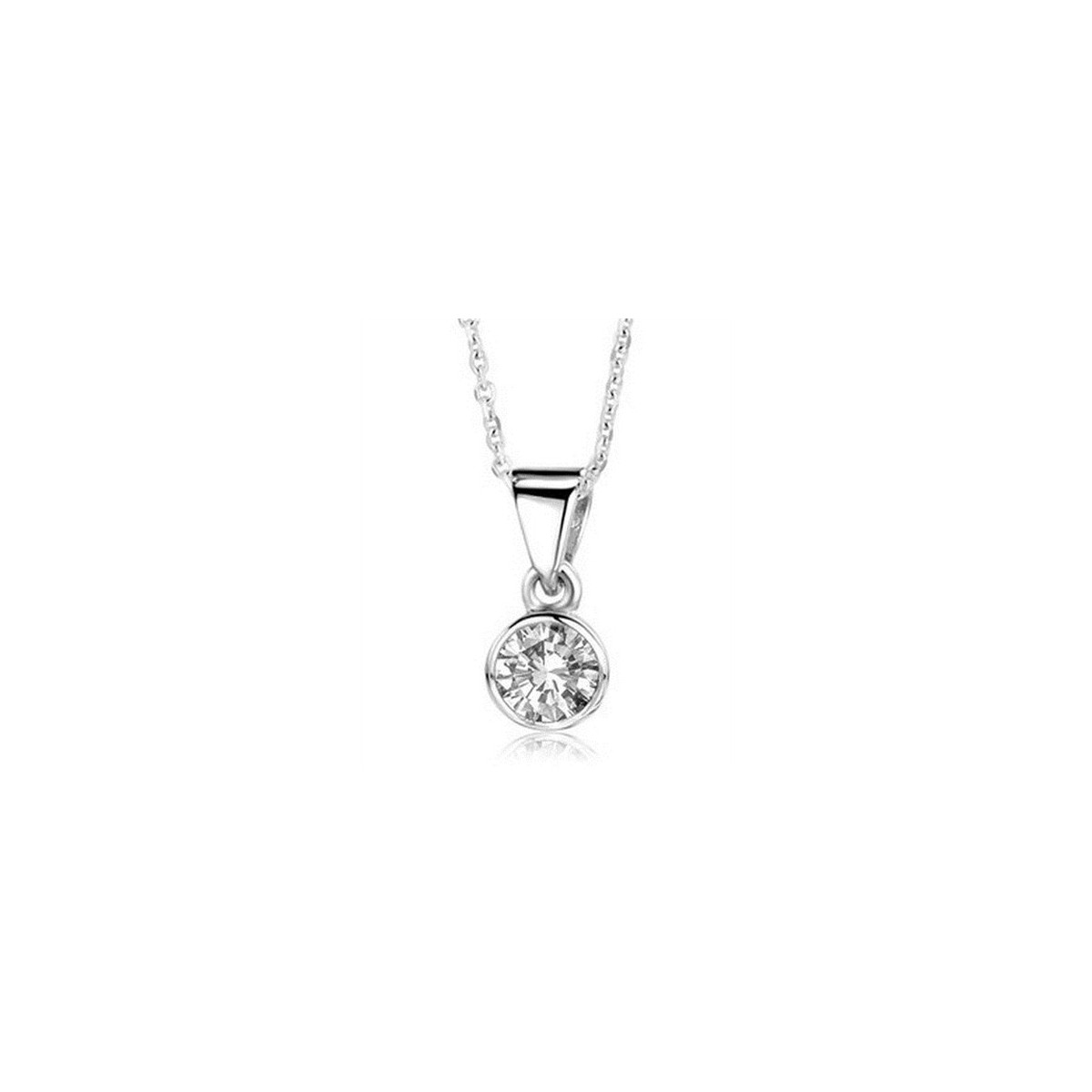 PUNTO LUCE IN ORO BIANCO 18K CON DIAMANTE NATURALE CERTIFICATO