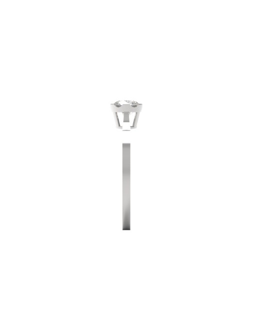 ANELLO DIAMANTE SOLITARIO IN ORO BIANCO 18K CON DIAMANTE NATURALE CERTIFICATO DGC