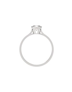 ANELLO DIAMANTE SOLITARIO IN ORO BIANCO 18K CON DIAMANTE NATURALE CERTIFICATO DGC