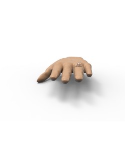 ANELLO DIAMANTE SOLITARIO IN ORO BIANCO 18K CON DIAMANTE NATURALE CERTIFICATO DGC