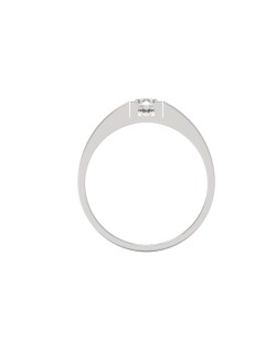 ANELLO DI MATRIMONIO IN ORO BIANCO 18K CON DIAMANTE NATURALE CERTIFICATO DGC