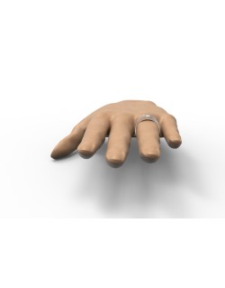 ANELLO DI MATRIMONIO IN ORO BIANCO 18K CON DIAMANTE NATURALE CERTIFICATO DGC