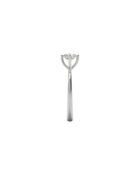ANELLO SOLITARIO DIAMANTE IN ORO BIANCO 18K CON DIAMANTE NATURALE CERTIFICATO DGC